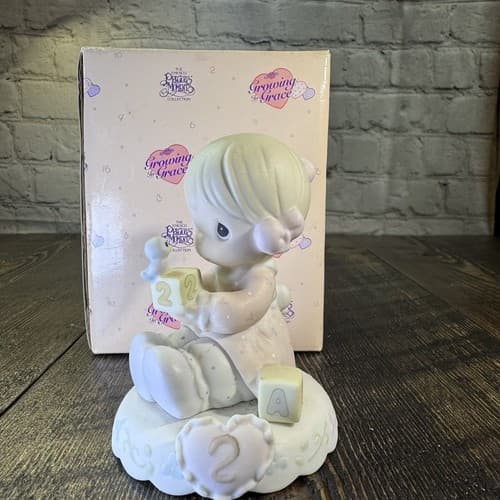 Precious Moments Growing in Grace Age 2 Birthday Gift Blonde Girl 136212