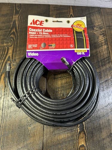 Digital Satellite Coaxial Cable Tv VCR RCA Subwoofer CL2 Cable RG6/U 75ohm 100ft