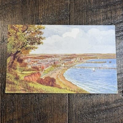 VTG Postcard England J Salmon Ramsey Isle of Man Beach Boats