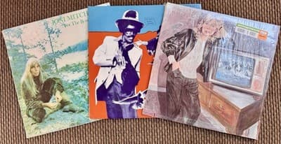 Joni Mitchell-Lot Of 3 Vinyl LP Records-Includes Double Album - First Pressings!