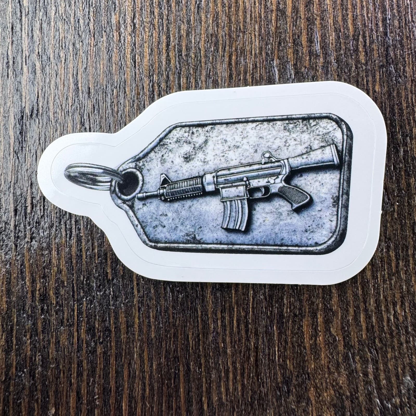 Automatic gun Sticker - Water Bottle Phone Laptop Skateboard Hard Hat Lunch Box