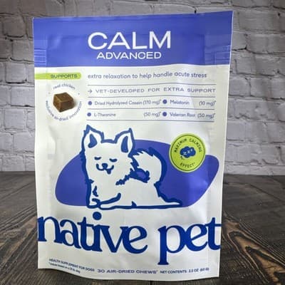 Native Pet - Calm - Real Chicken Air Dried Chews - Extra Relaxation & Stress