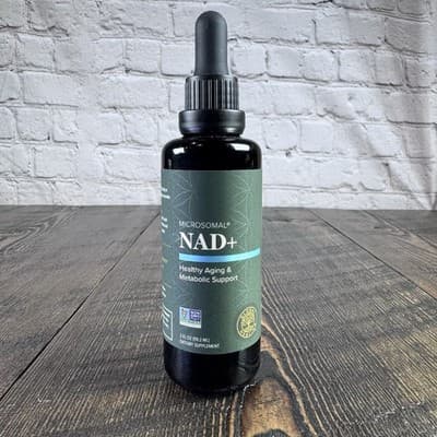 Global Healing Premium Microsomal NAD+ Liquid Supplement Sublingual Drops 2 oz