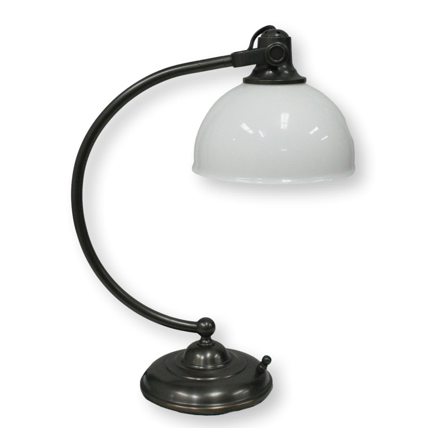 Pottery Barn Desk Lamp w/Milk Glass Shade