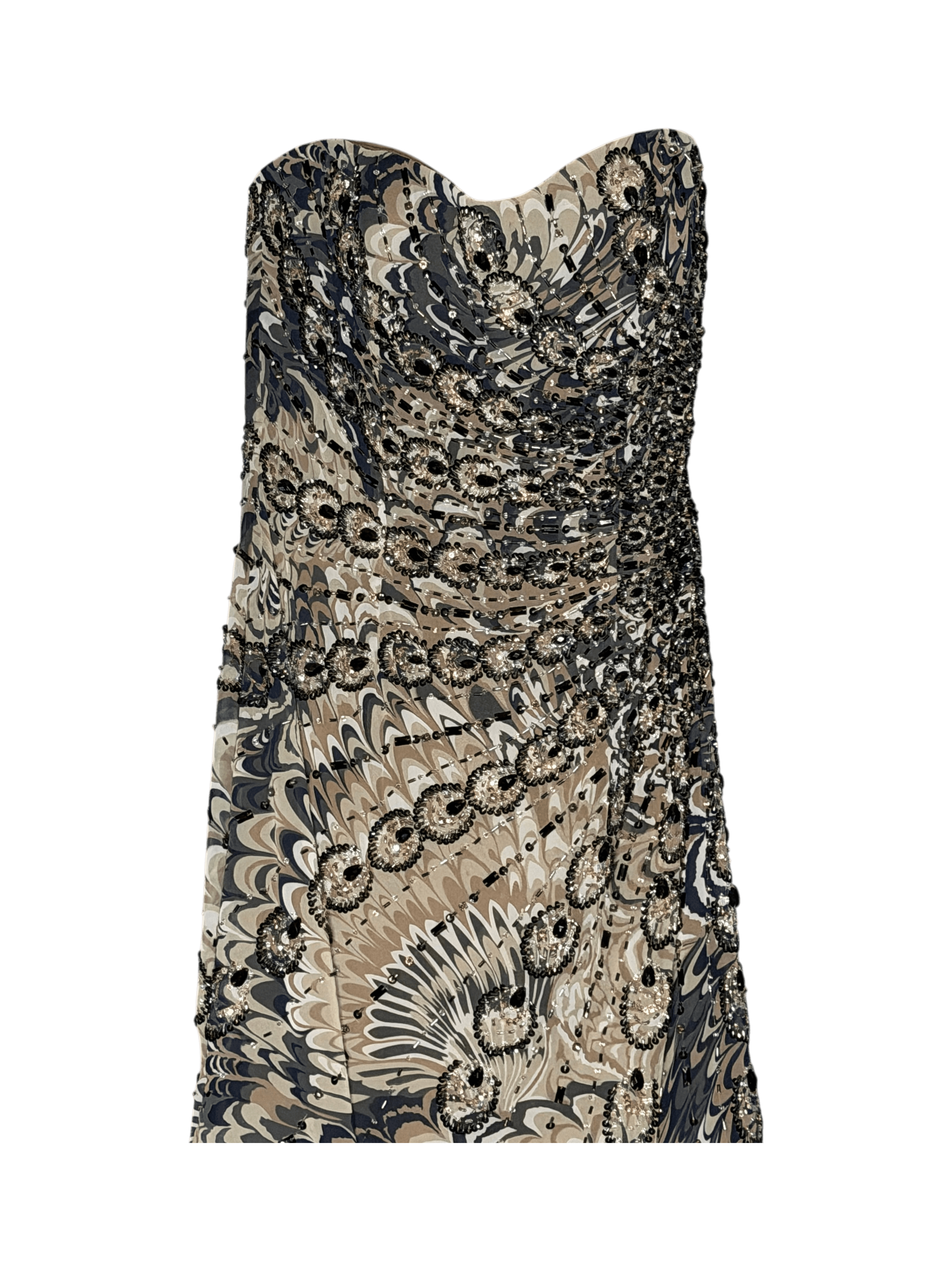 SHOW STOPPING Vintage Tony Bowls Evenings Beaded Gown Size 6
