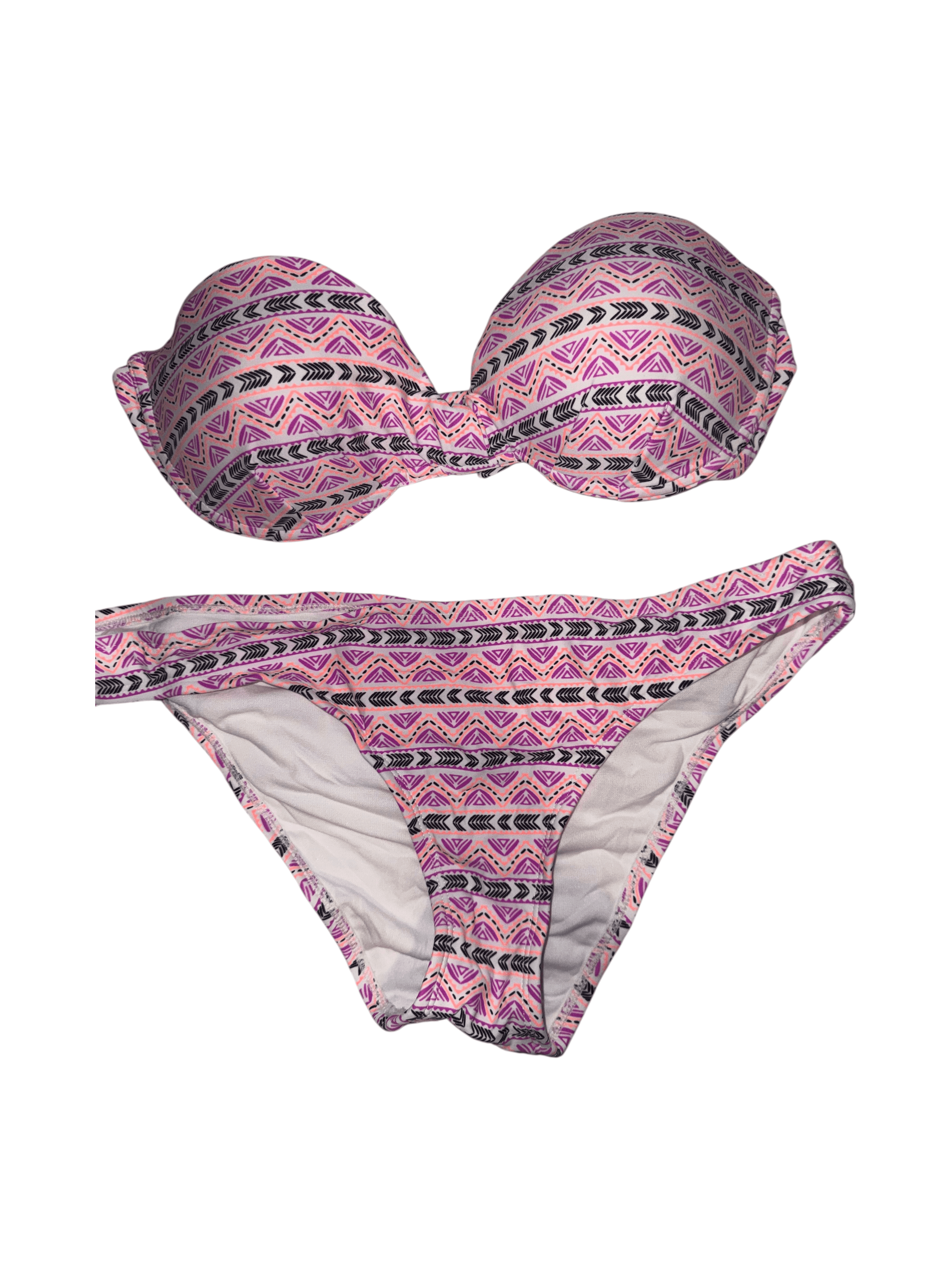 Pink Geometric Bikini Set Size xL