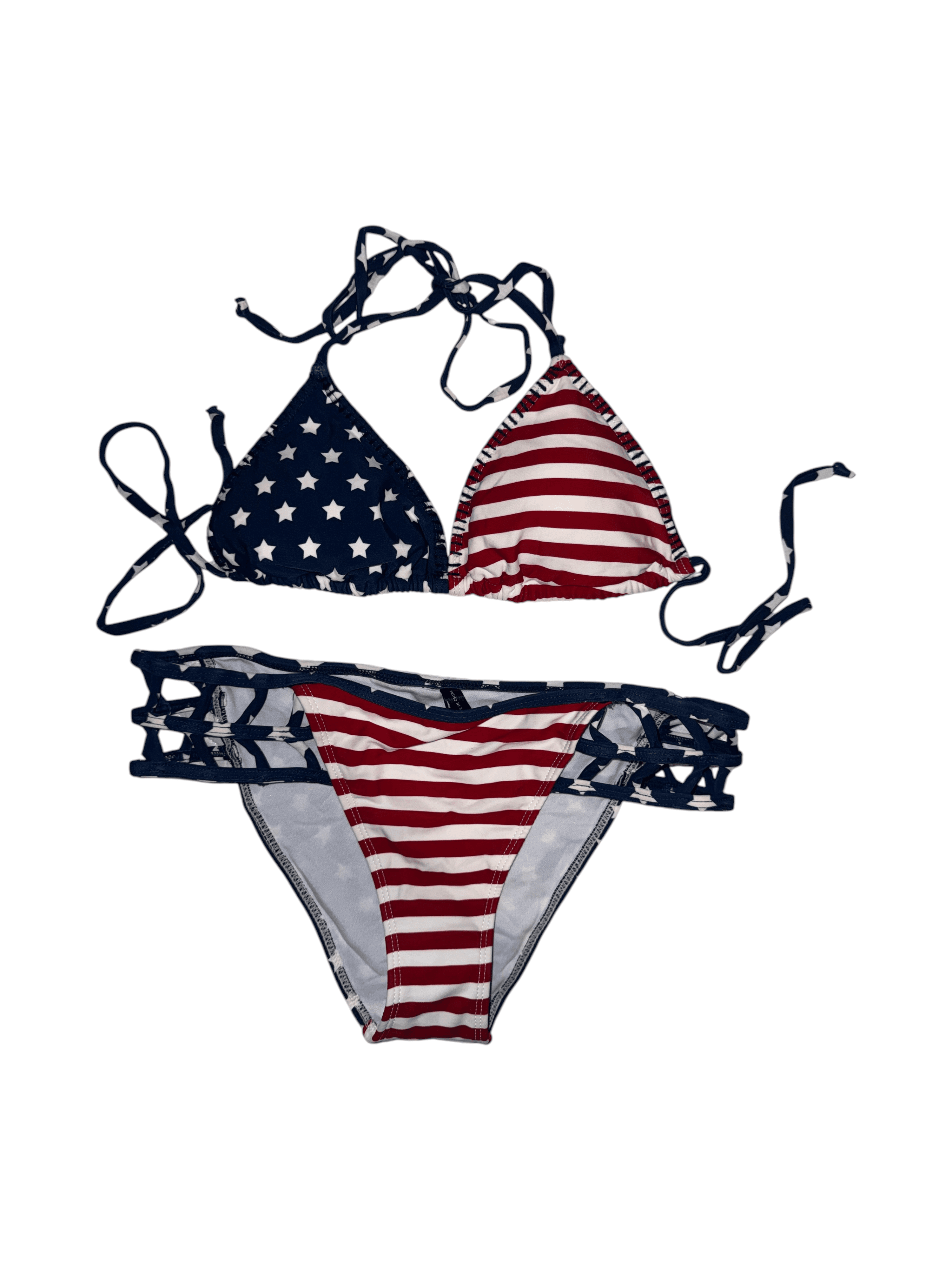 American Flag Bikini Set Size M