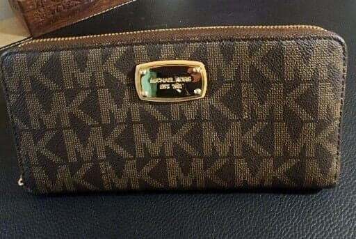 Michael Kors Jet Set Monogrammed Wallet - Brown