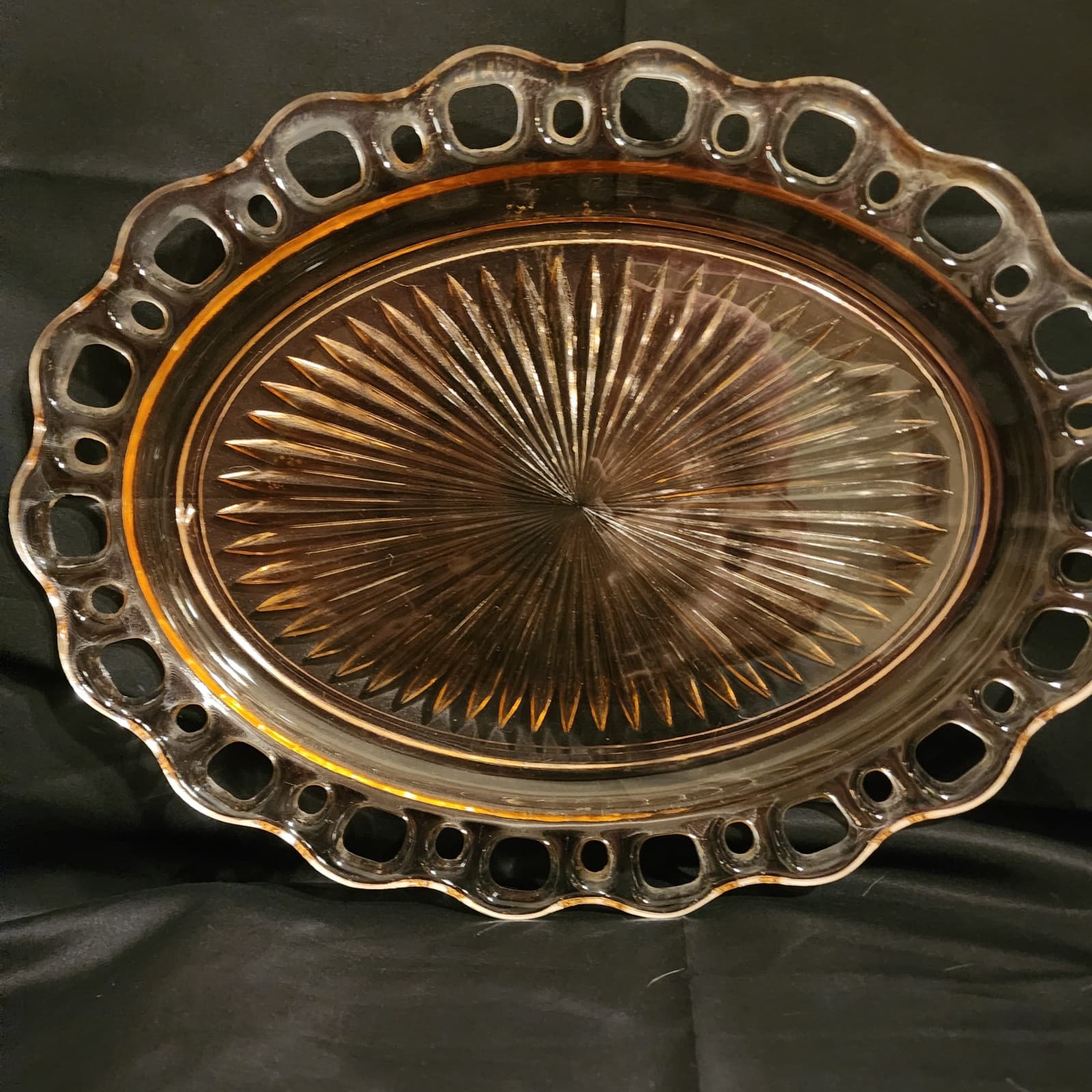 Vintage Anchor Hocking depression glass plate