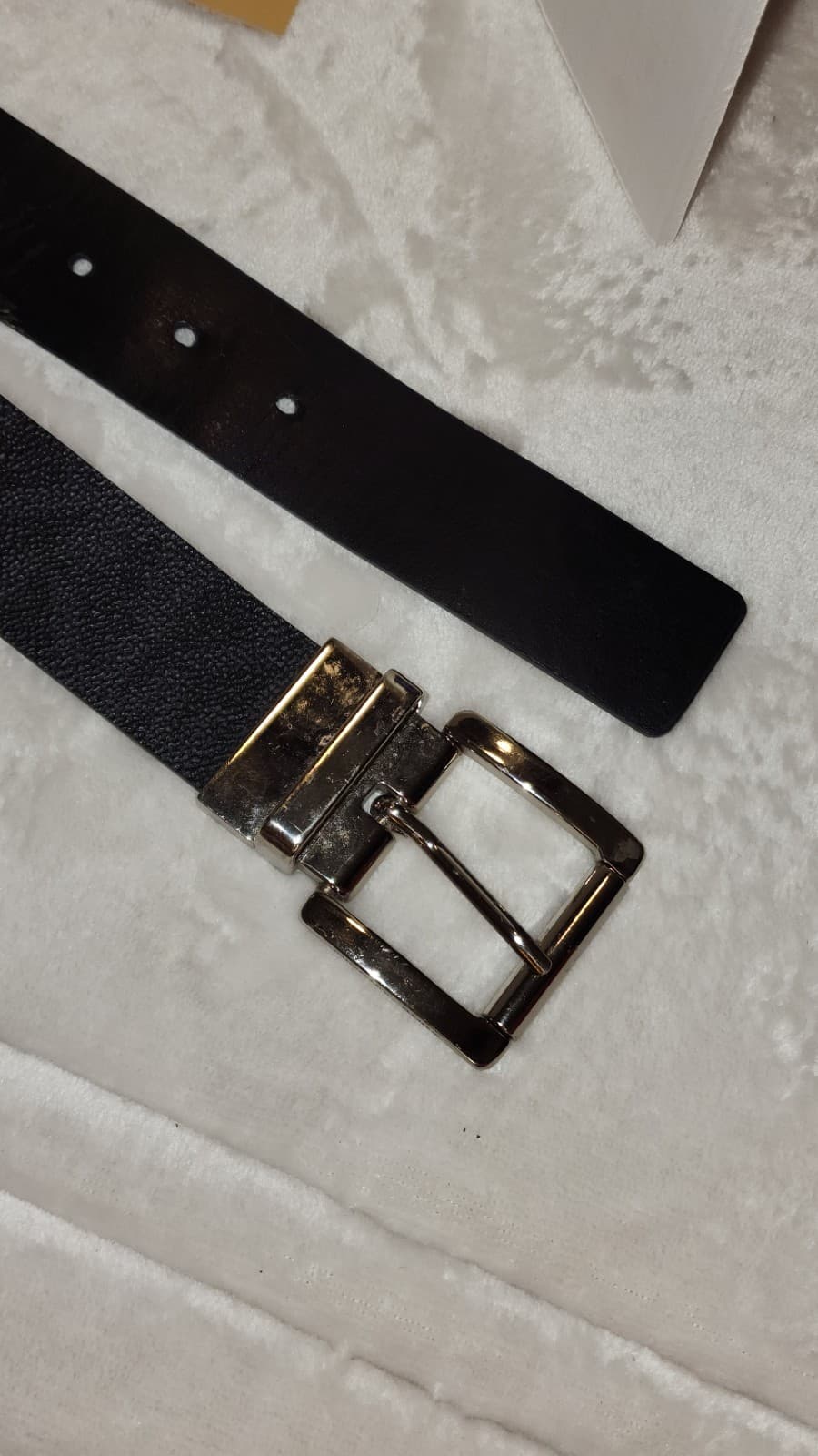 MICHAEL KORS Reversible genuine leather women's belt - Small - Black to logo