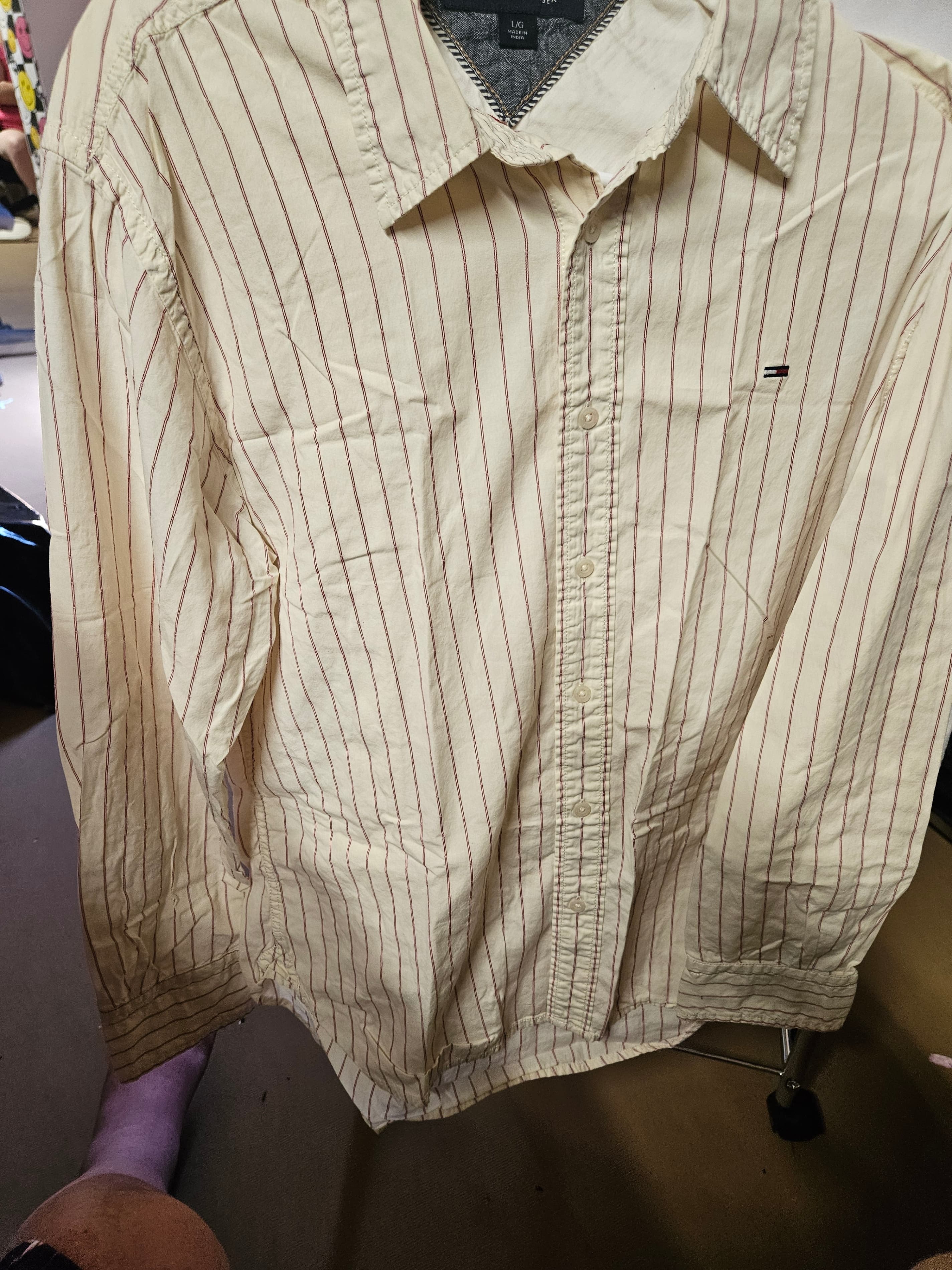 Tommy Hilfiger Custom Fit Striped Shirt L/G