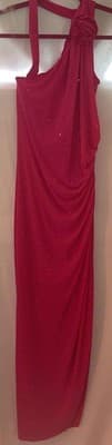 Lovely Grace Women's Pink Sparkle Maxi Dress Size Medium NWT One Strap Form Fit
