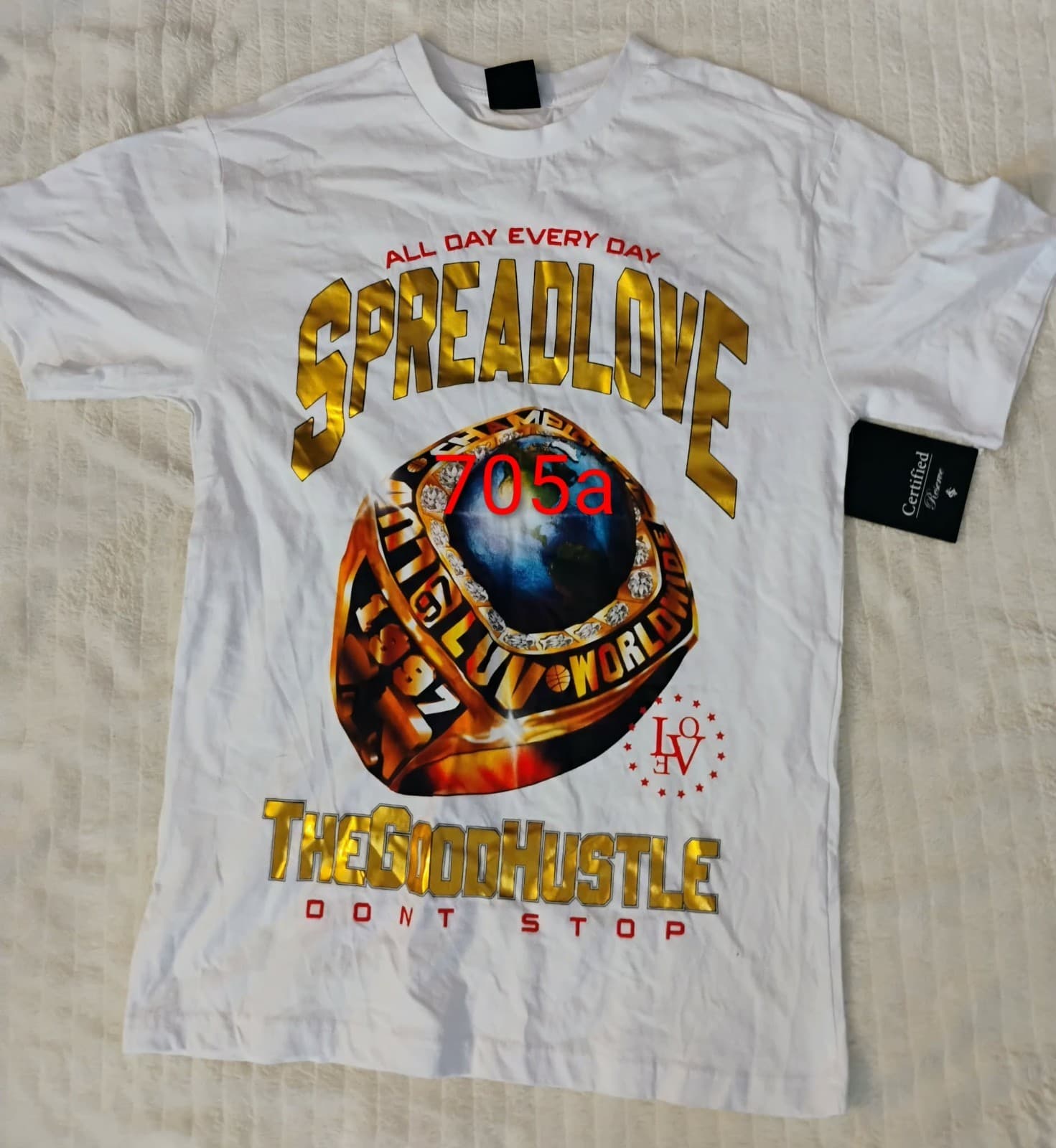 RSRV Certified Reserve T-Shirt Men's Medium White Hustle Graphic Shirt NWT