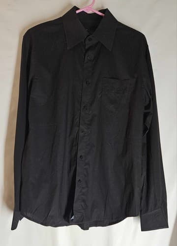 Howe Men's Embroidered Shirt Small Black Western Style Button Down Floral
