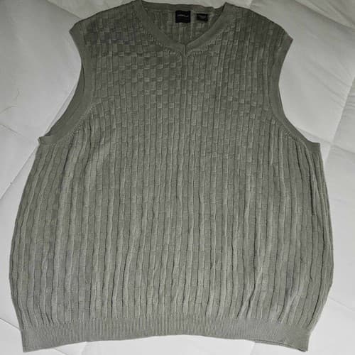 Arrow USA 1851 Mens Beige Sweater Vest Large Knot Top