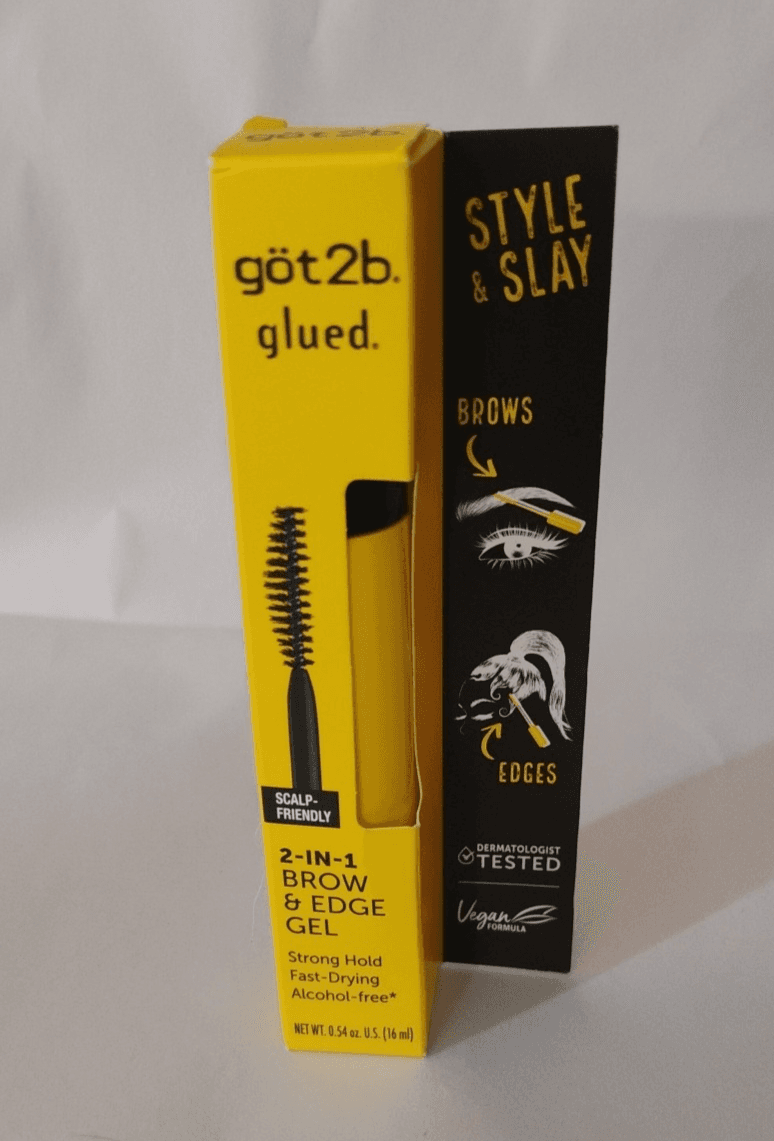 Got2b Glued Brows & Edge Gel 2 in 1 Wand Gel, for Laying Edge .54 oz