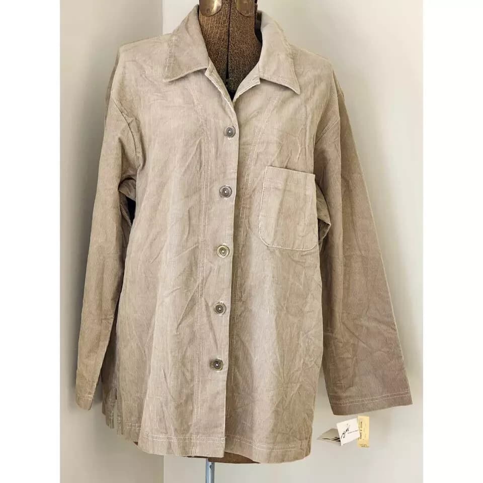 G.W Division Of Graff Corduroy Men Jacket Blazer Collared Front Pocket Large