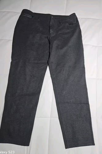ED Love Women's Stretch Straight Legged High Rise Dress Pants Gray Jeans Size 14