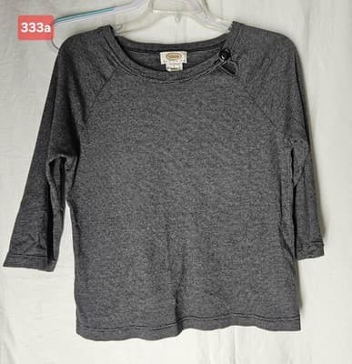 Talbots Petites Women's Large Long Sleeve Black Stripe Round Neck Shirt