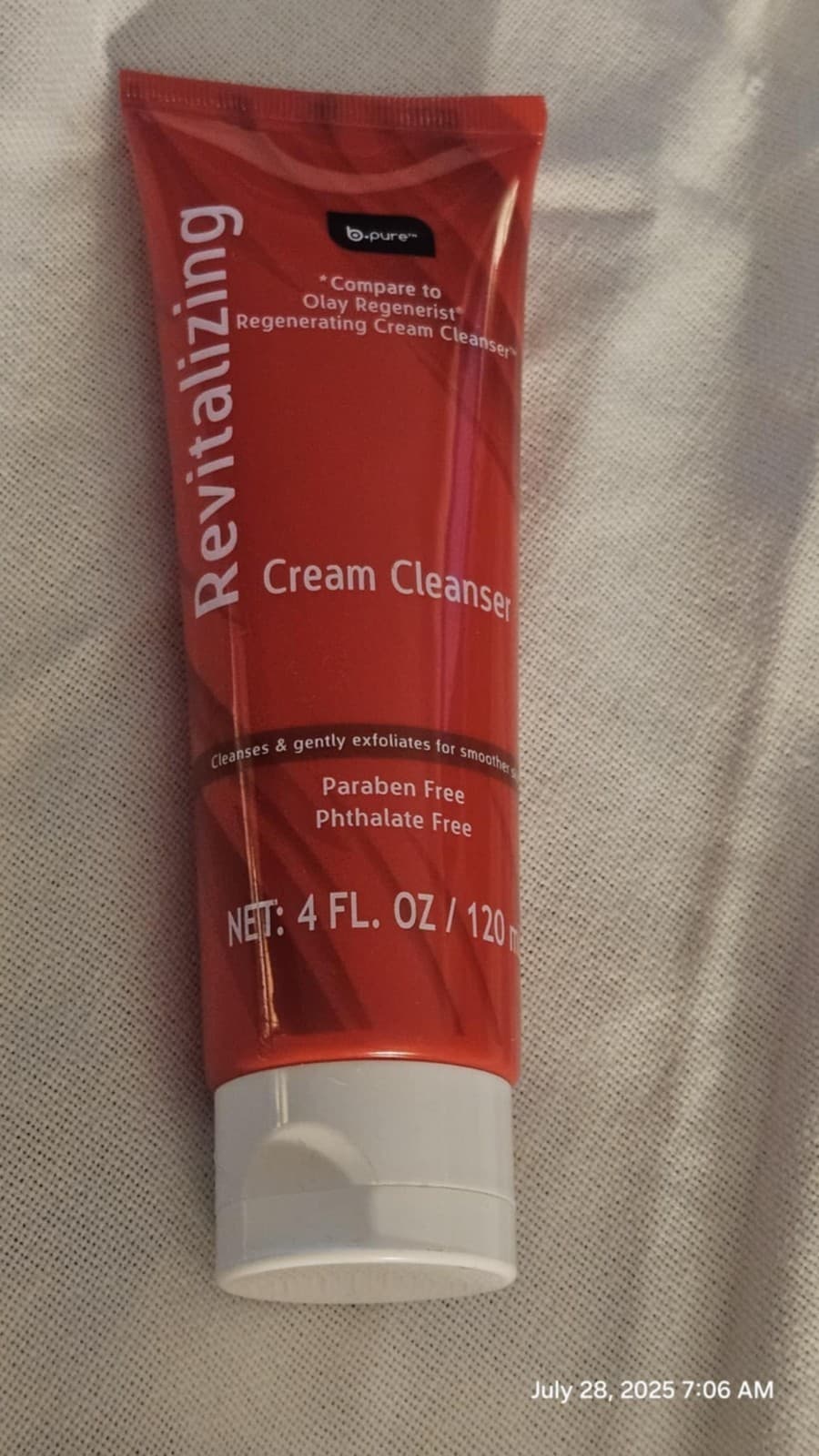 B PURE REVITALIZING FACE CREAM CLEANSER SMOOTH SKIN COMPARE OLAY REGENERIST