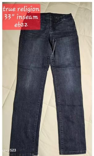 TRUE RELIGION Brand Women's Jeans Denim Med Wash Blue Straight Leg Pants Size 28