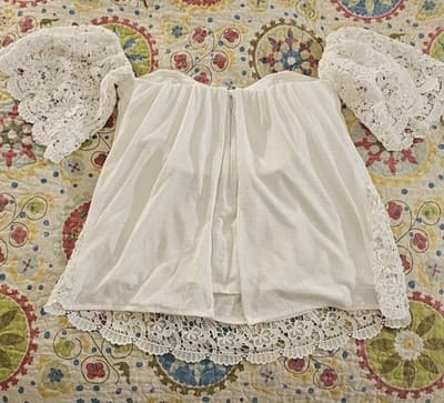 White House Black Market Shirt Womens White Lace Sleeveless Sz 2