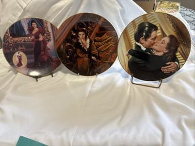 Gone with the Wind Collector's Plate Set Of 3- Numbered