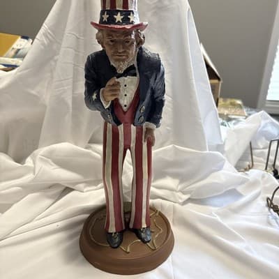 VINTAGE 1982 Tom Clark "Uncle Sam" Figurine #45 - Cairn Studio - 14" Tall