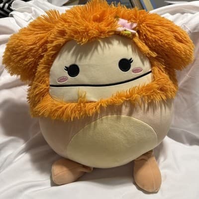 Squishmallows Shasta Peach Bigfoot 12" Tropical Flower Plush NWT Rare