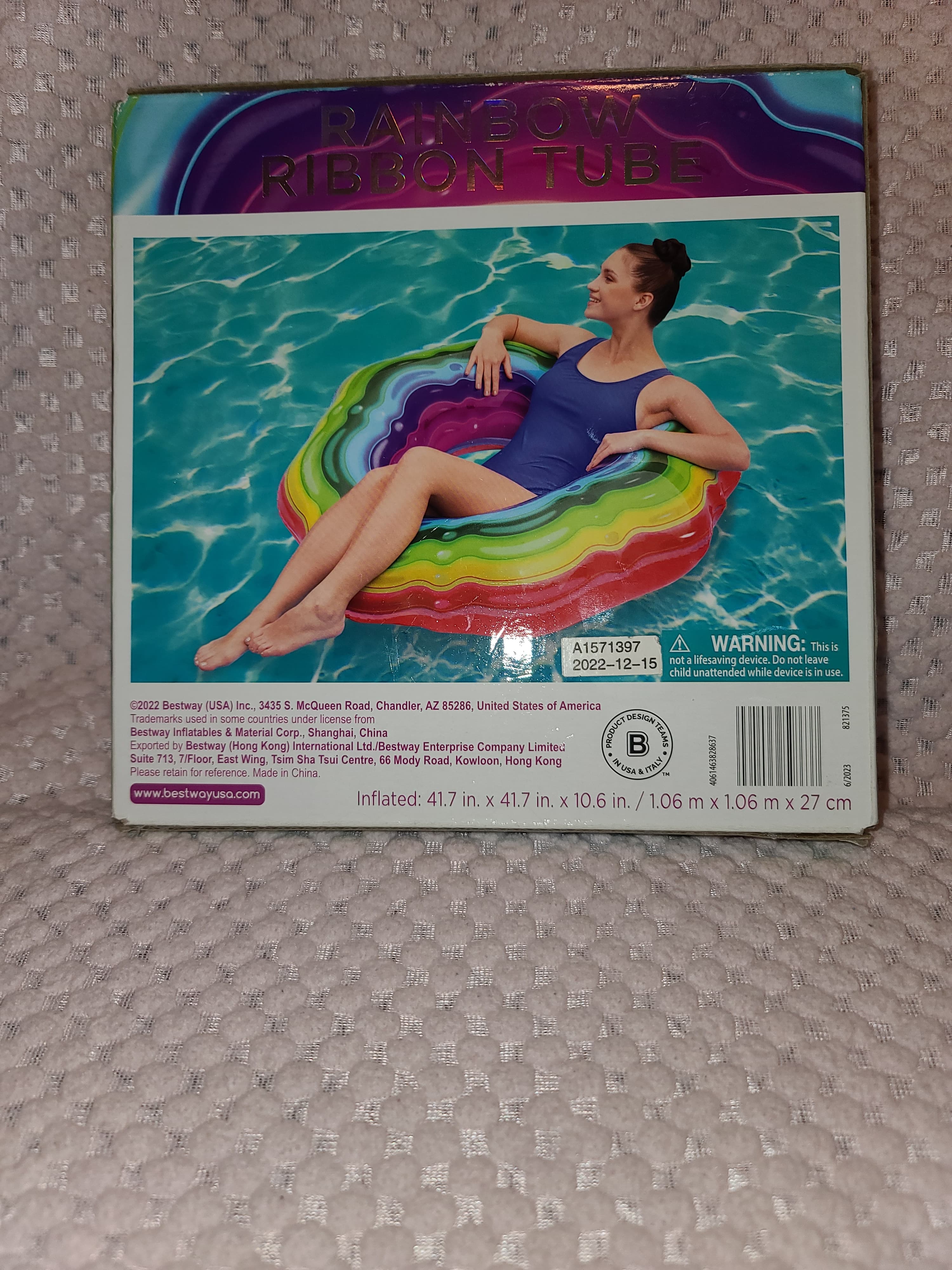 Bestway Rainbow Ribbon Tube Inflatable Pool Float