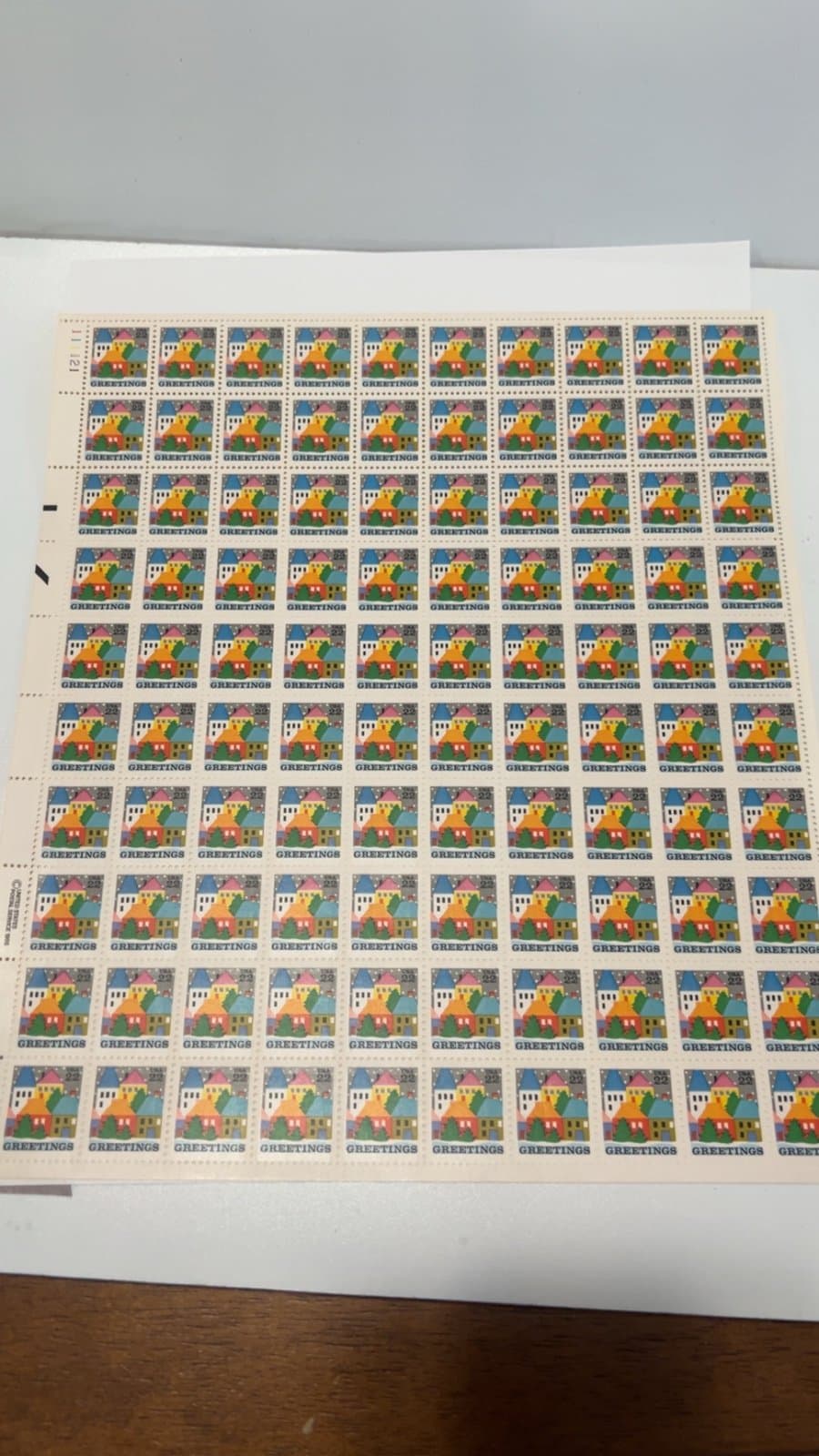MNH 1986 Scott #2245 Greetings Village” 22 Cent Sheet of 100 Stamps
