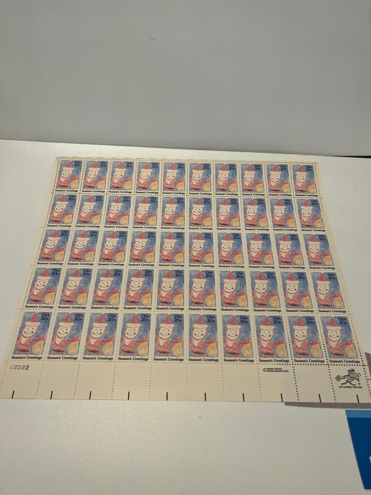 Scott 2108, 20 cent, Santa Claus, Sheet