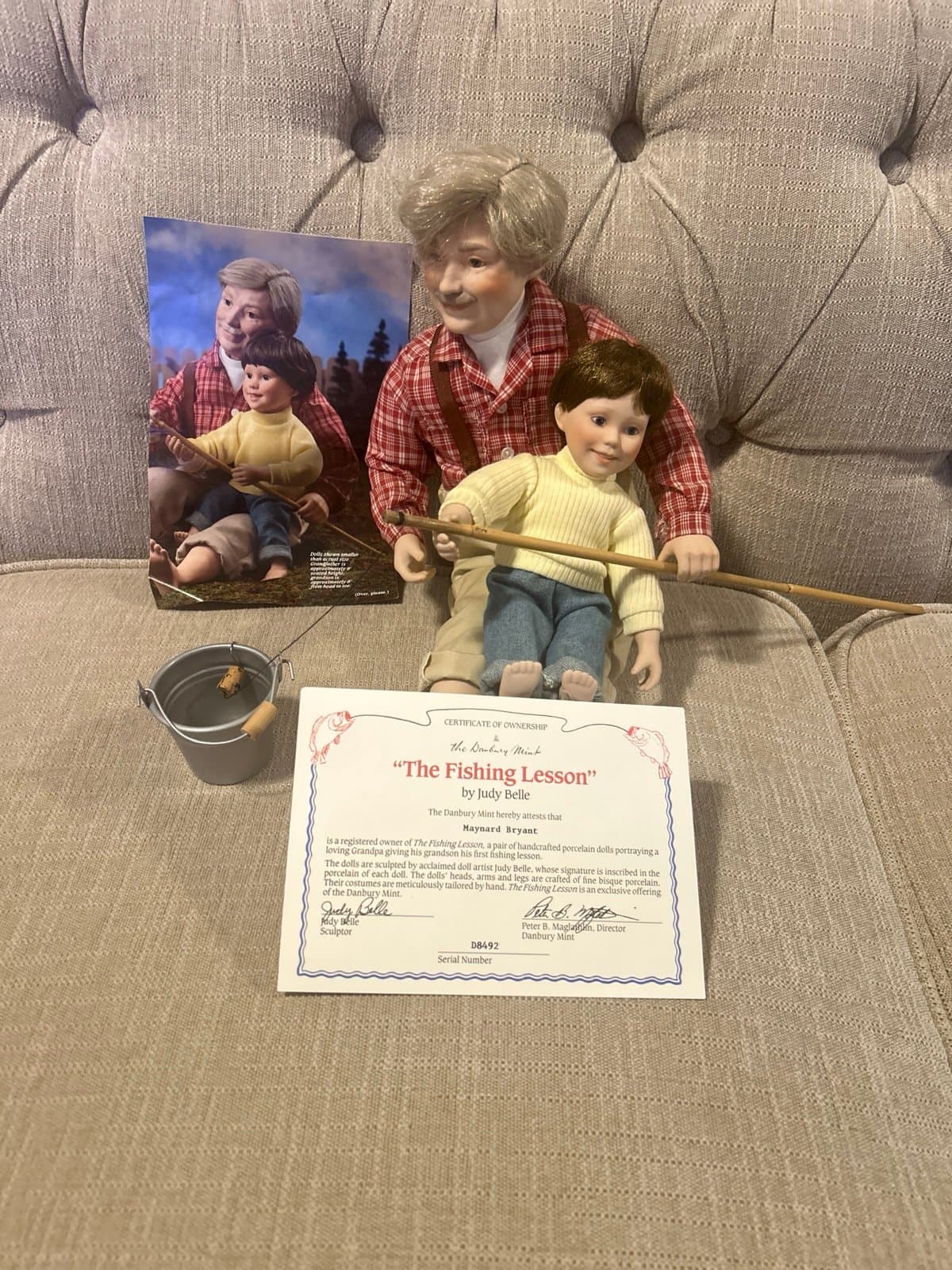 The Fishing Lesson by Judy Belle a Danbury Mint Collection