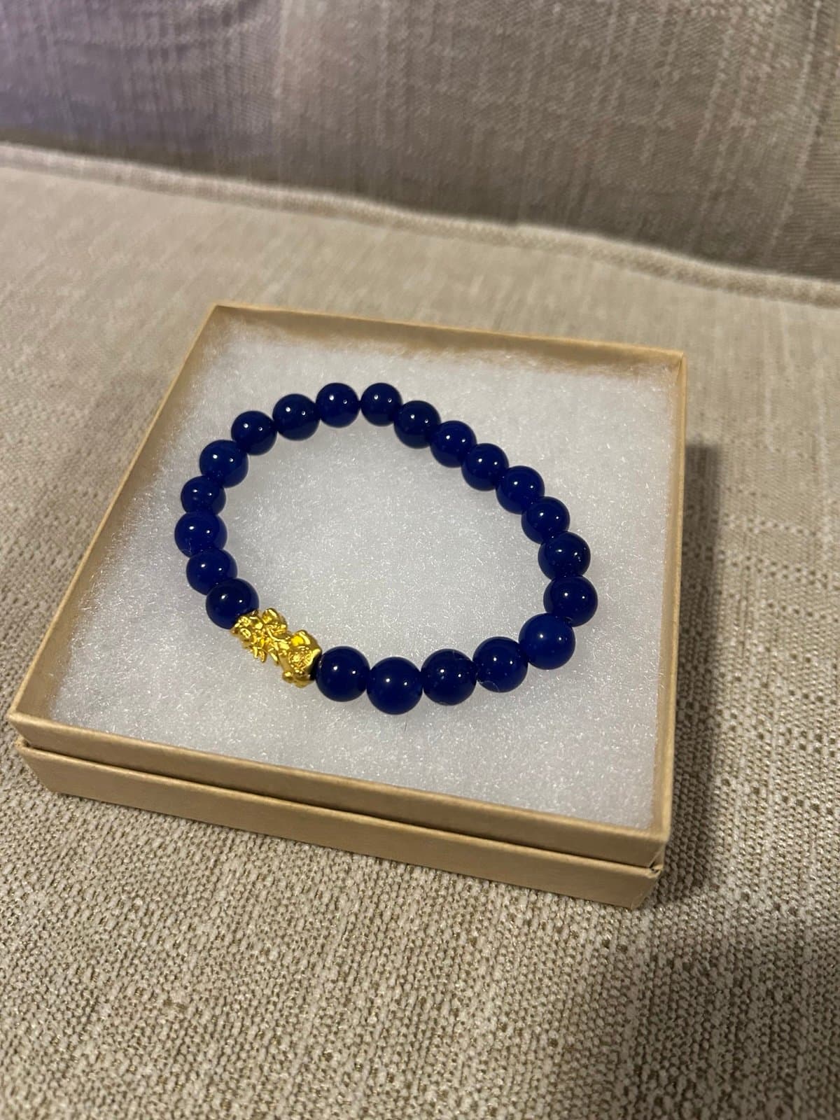 18k gold dragon Bracelet Piyao Stretch Gemstone