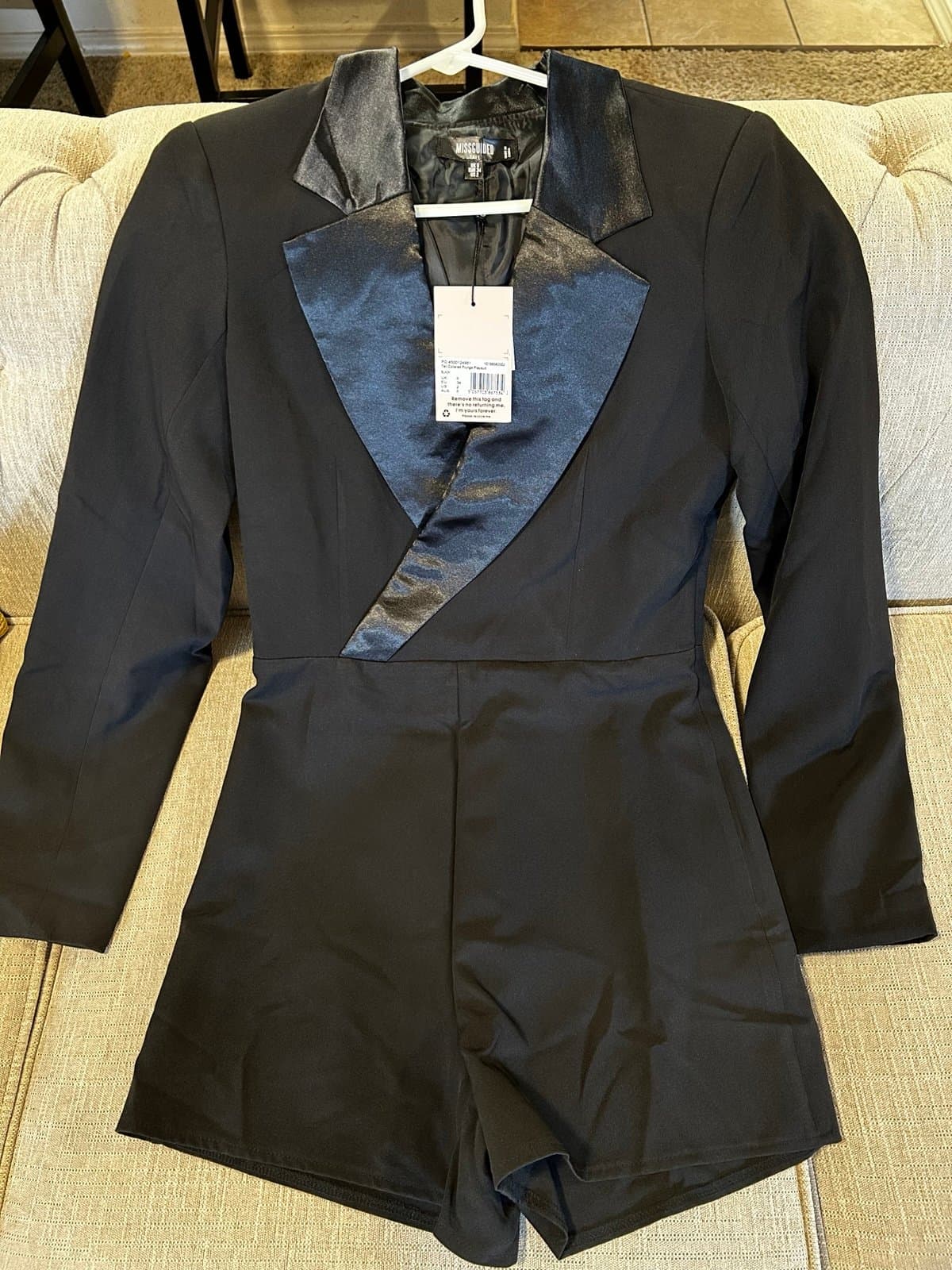 Missguided Collared Plunge Playsuit/Romper