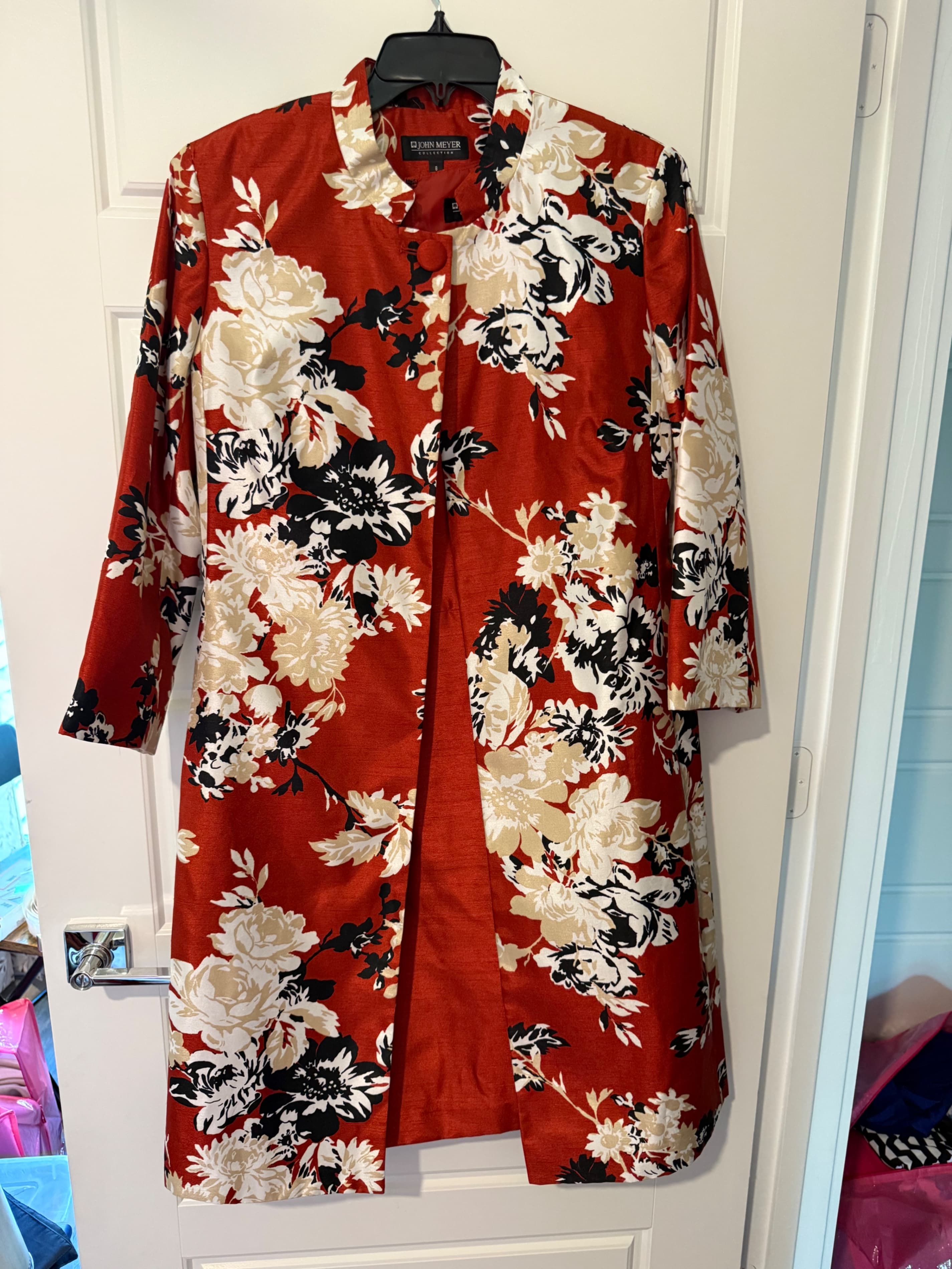 John Meyer Floral Coat Size 8