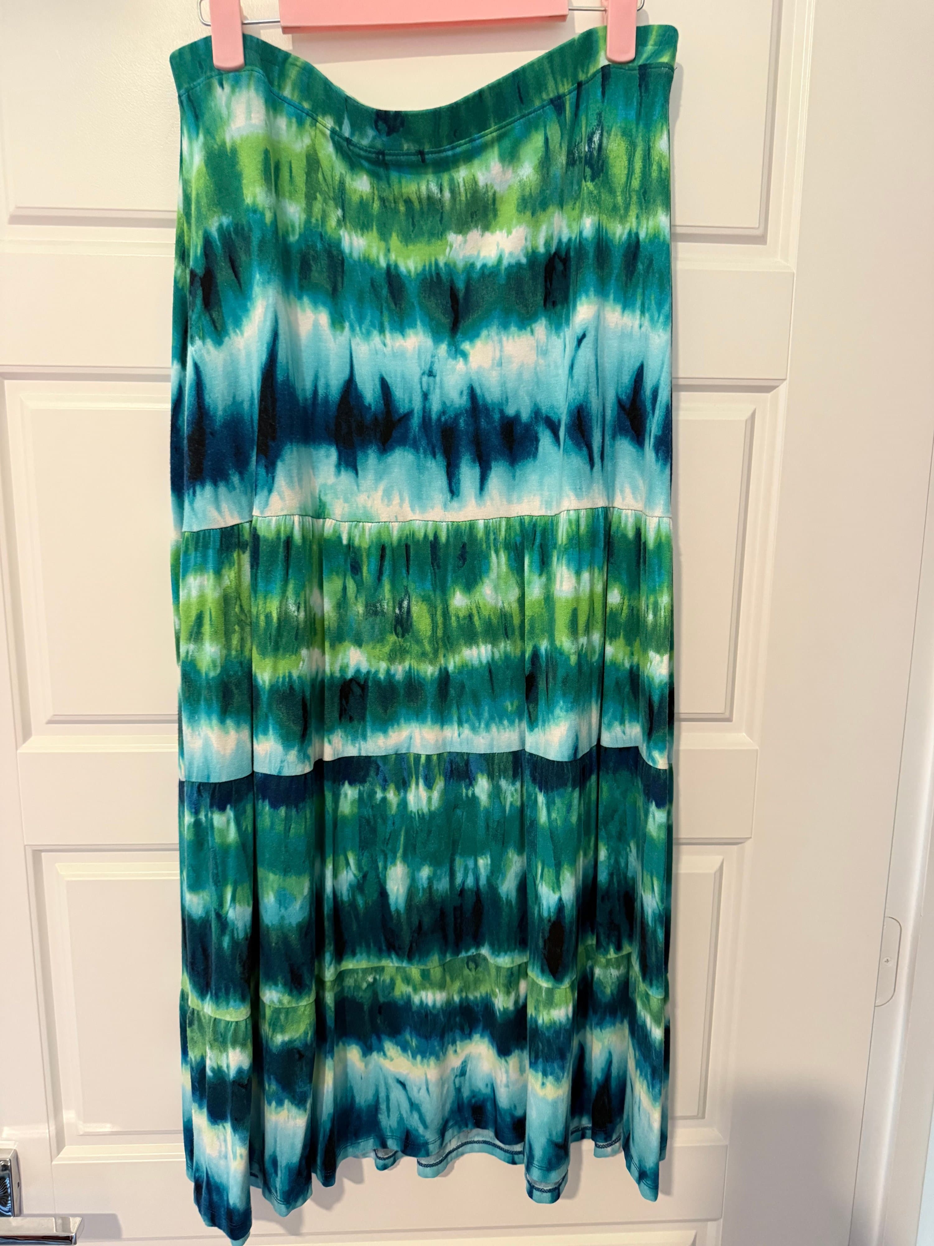 Chico's Tie-Dye Maxi Skirt Size 1