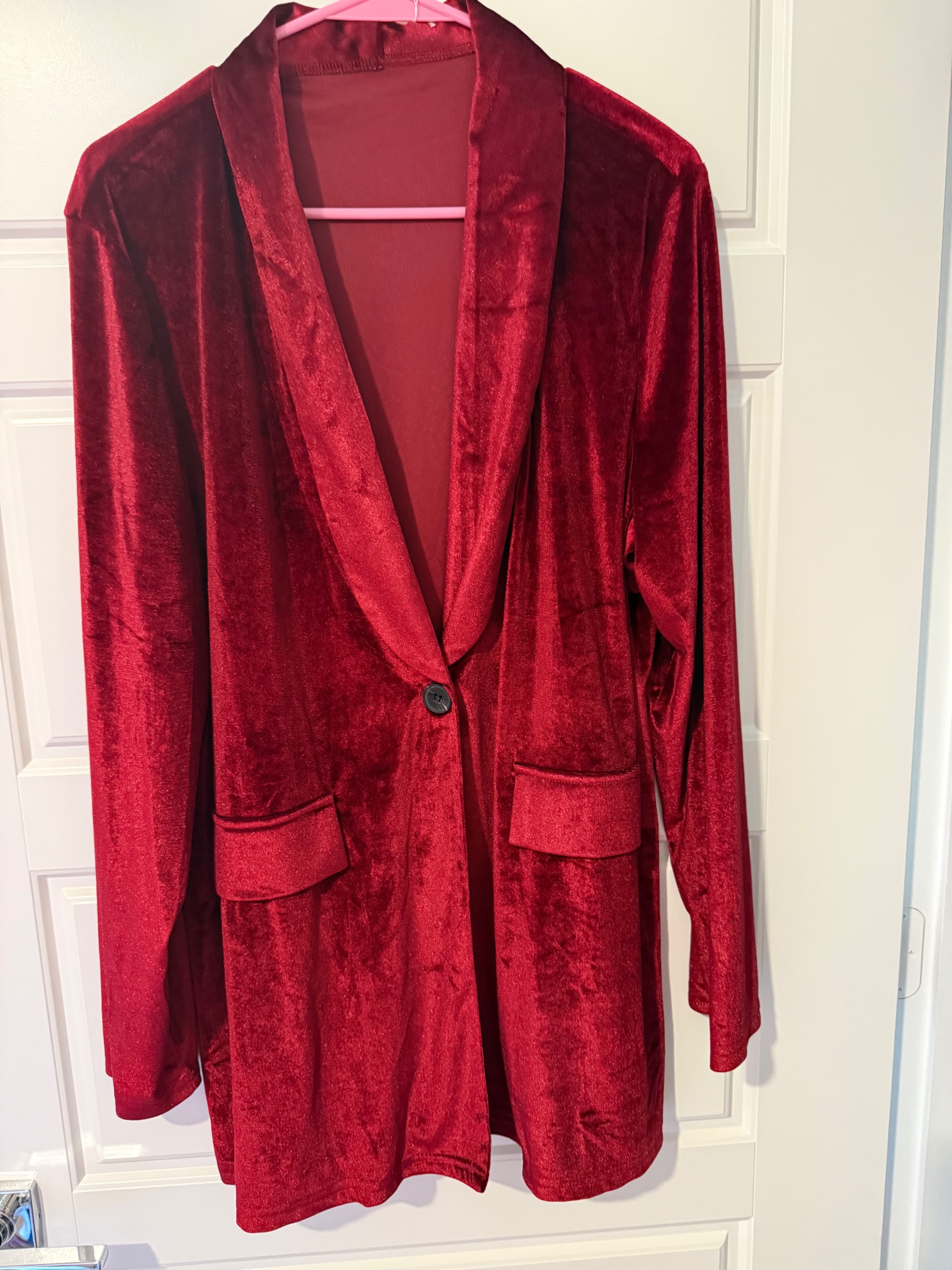 Red Velvet Blazer 1XL