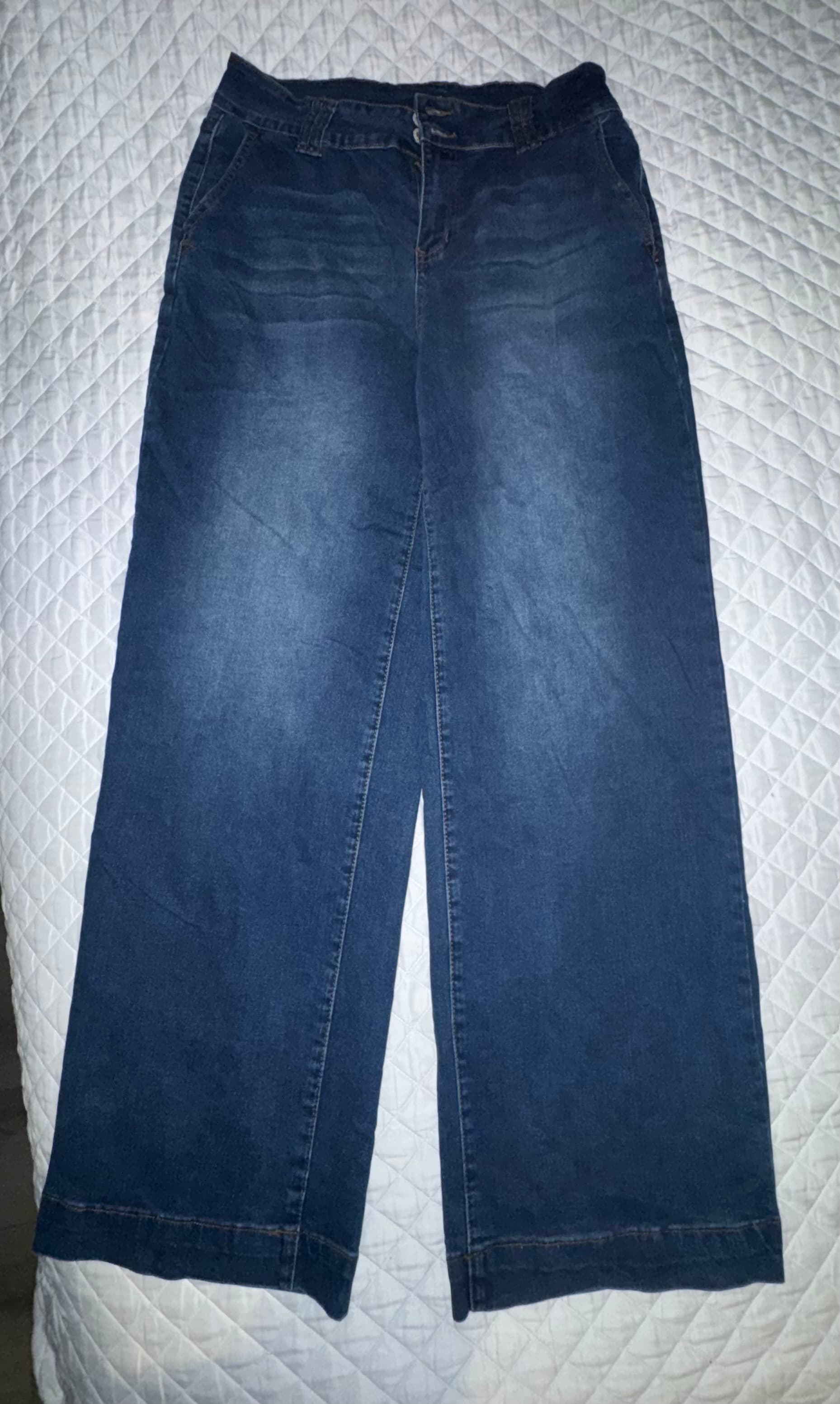 Wide Leg Blue Jeans Size 14