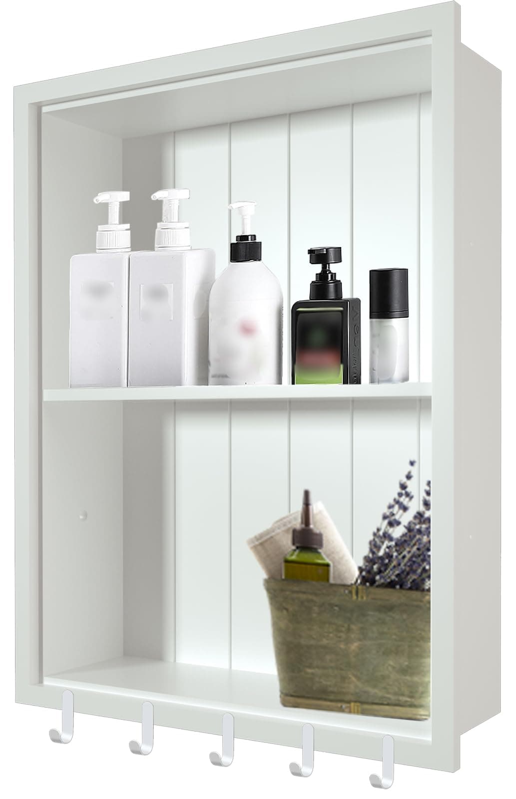 White Recessed Medicine Cabinet 14x18 Waterproof