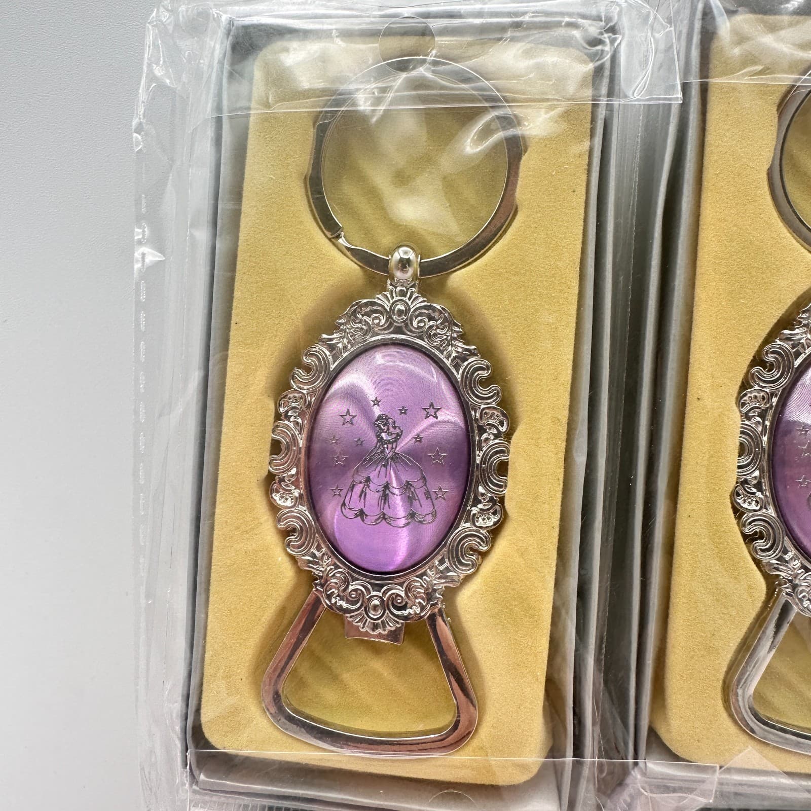 Quinceañera Princess Bottle Opener Keychain set of 12 Llaveros Quince Silver
