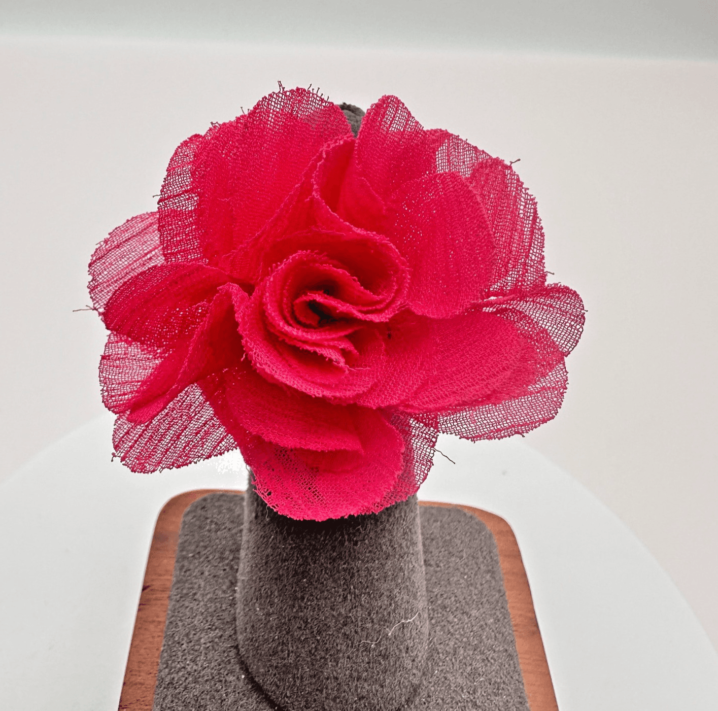 Vintage Y2K Hot Pink Floral Ring Silver Tone Retro Women's Classic Jewelry