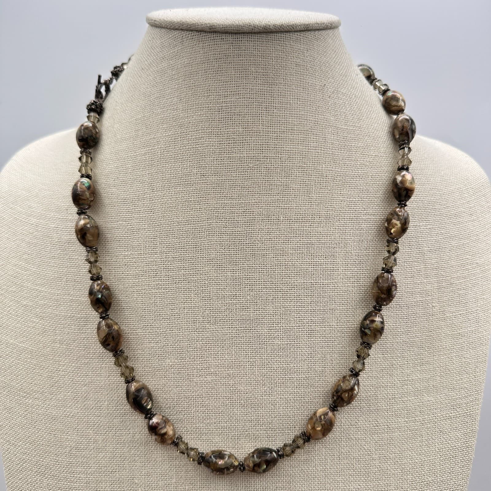 Vintage 90s Beaded Necklace Boho Statement Women's Classic Fashion Jewelry