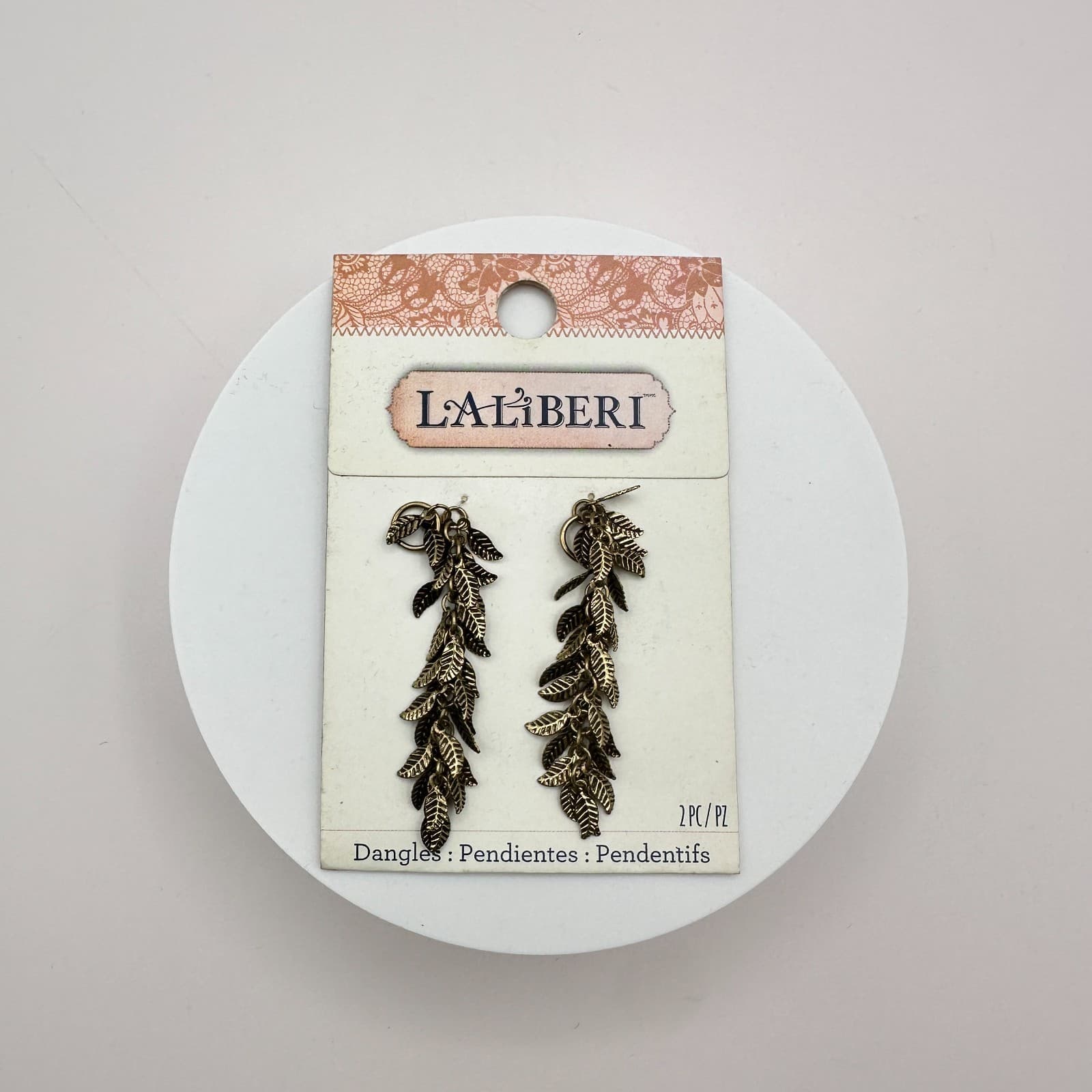 Vintage Y2k Laliberi Relic Bronze Cascading Leaf Dangle Findings Jewelry Making