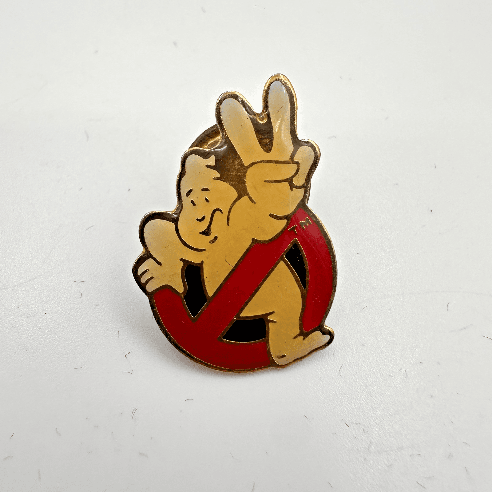 Vintage 1989 Gold Tone Movie Promo Taiwan Ghostbusters 2 Slimer Enamel Pin