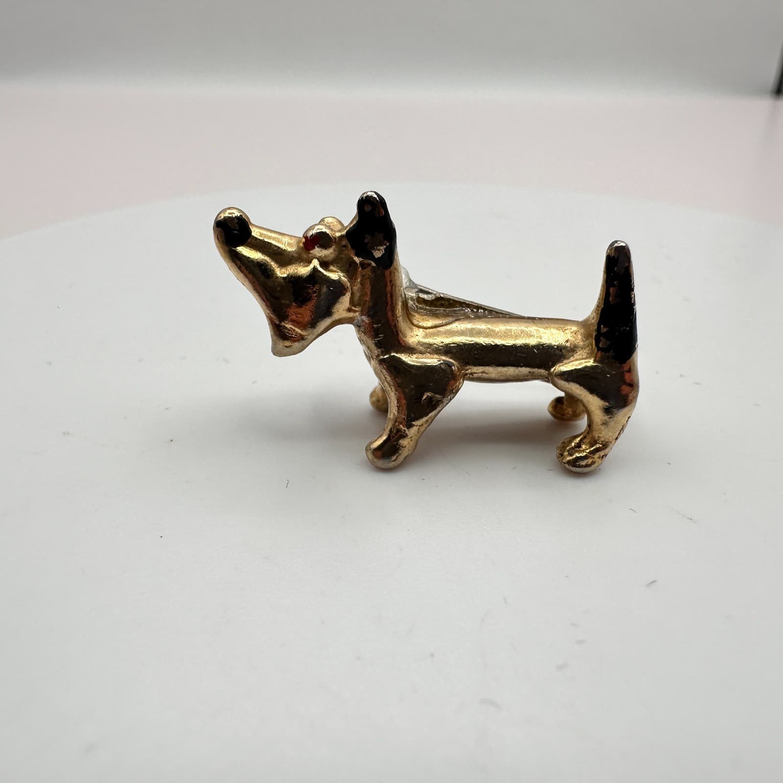 Vintage 90s Gold Tone Scottie Terrier Dog Brooch Pin Women's Classic Jewelry