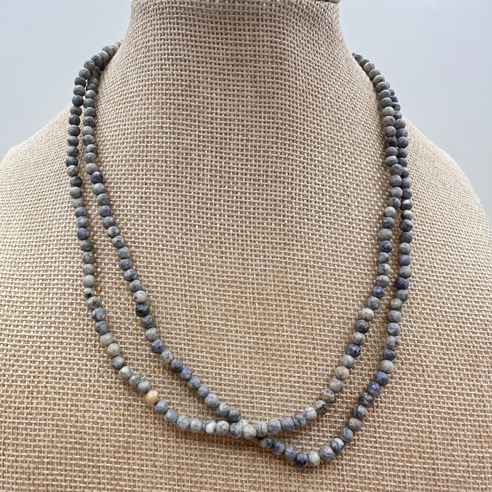 Vintage Y2K Multi Strand Beaded Boho Statement Necklace Women's Classic Jewelry