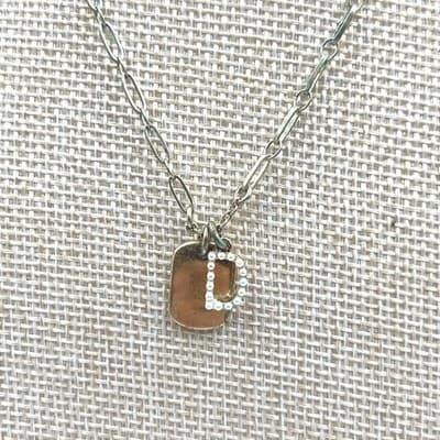 Lonna & Lilly Gold-Tone Mother Of Pearls Initial "D" Charm Pendant Necklace