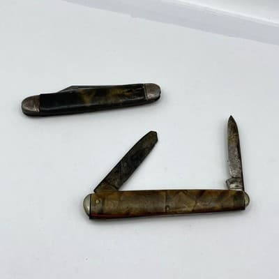 Vintage Pocket Knife Lot Jack Knife Celluloid Handle Folding Blade Antique Rare