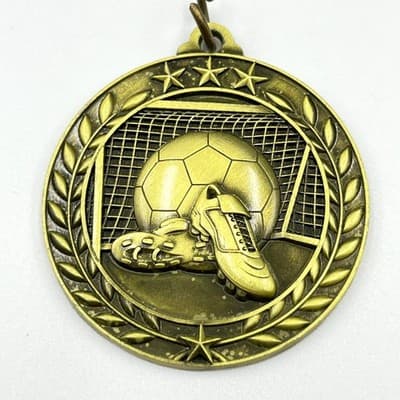Vintage Soccer Gold Tone Medal Swifties 2024 Commemorative Sports Trophy Award